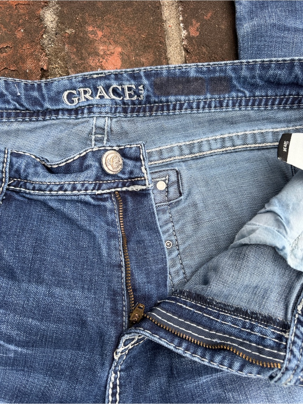 Grace in LA boot cut blue jeans size 34 - Picture 6 of 6